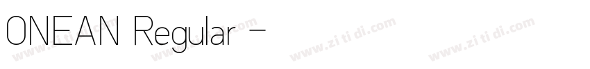 ONEAN Regular 字体转换